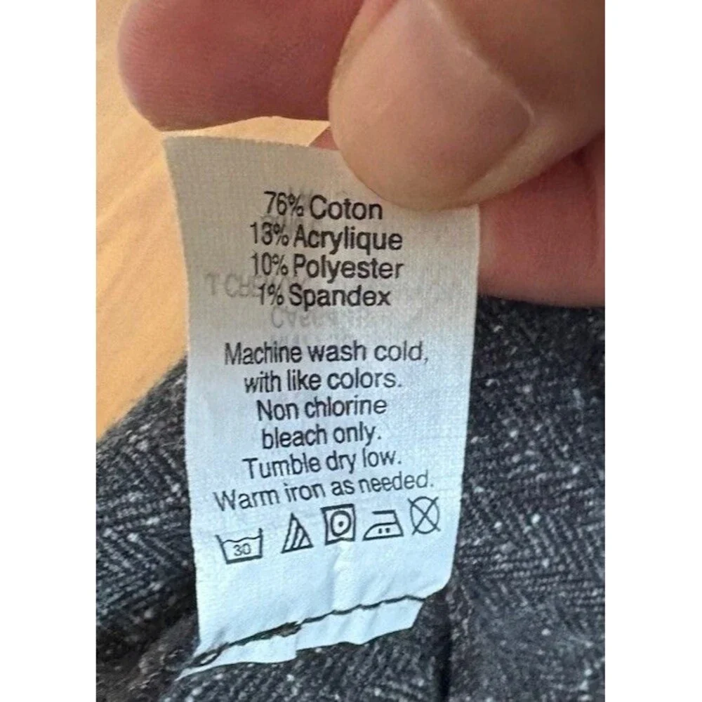J Crew Gray Speckled Ankle Zip Skinny Dress Pants Size 0